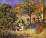 Pierre-Auguste Renoir Photo of painting Garden Scene in Britanny. France oil painting artist